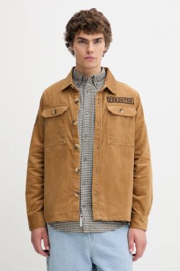 Bavlnená košeľa Von Dutch zelená farba, regular, s klasickým golierom, VD.1.OSH.1929