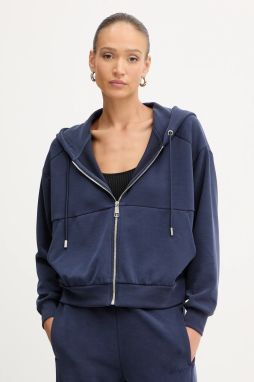 Mikina BOSS Orange C_Elijak tmavomodrá farba, s kapucňou, jednofarebná, 50547813