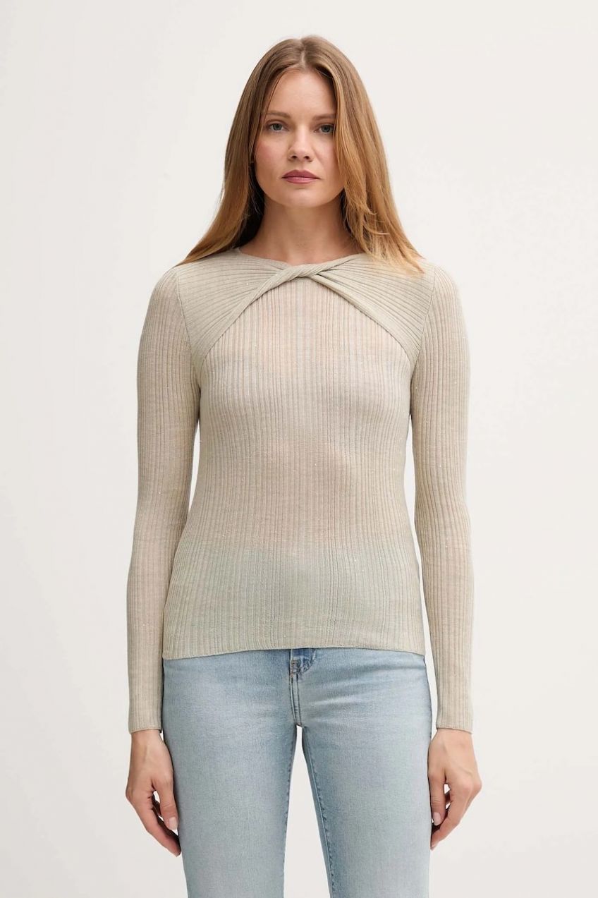 Vlnený sveter Hoss Intropia zelená farba, ľahké, 6382015