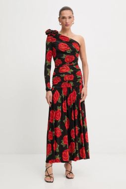 Šaty Farm Rio čierna farba, maxi, áčkový strih, 340026