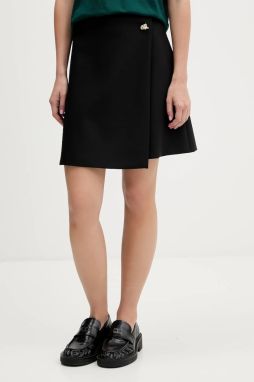 Sukňa HUGO Raluni čierna farba, mini, áčkový strih, 50547624