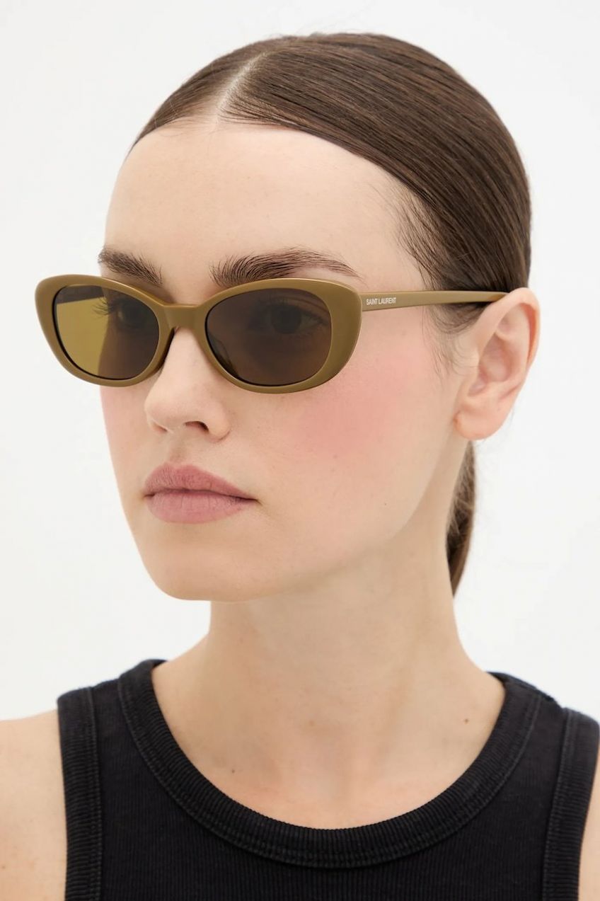 Slnečné okuliare Saint Laurent hnedá farba, SL 822