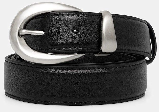 Kožený opasok Answear.LAB čierna farba