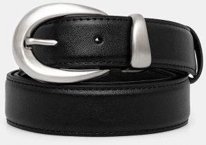 Kožený opasok Answear.LAB čierna farba