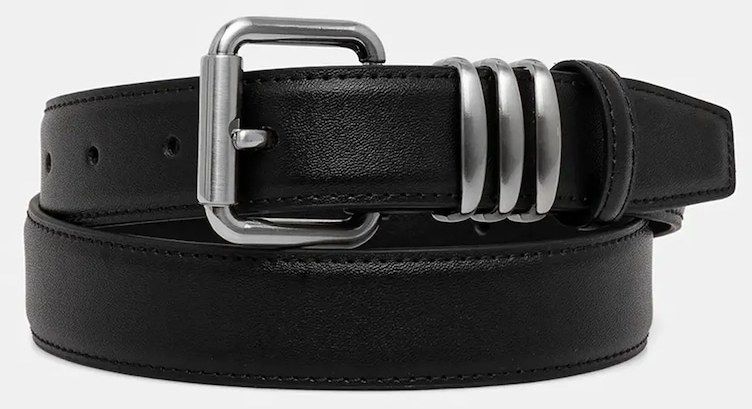 Kožený opasok Answear.LAB čierna farba