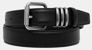 Kožený opasok Answear.LAB čierna farba