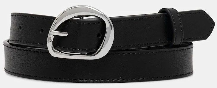 Kožený opasok Answear.LAB čierna farba