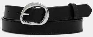 Kožený opasok Answear.LAB čierna farba