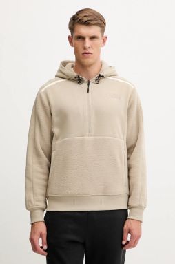 Mikina The North Face zelená farba, s kapucňou, jednofarebná, NF0A8E7FCEL1