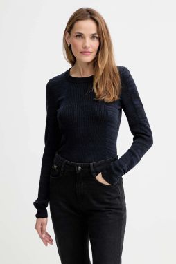 Sveter G-Star 3D biker knit slim tmavomodrá farba, ľahký, D27170-C259