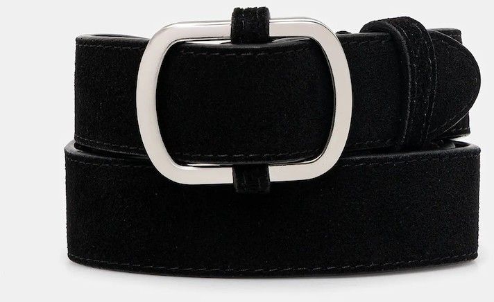 Semišový opasok Answear.LAB čierna farba