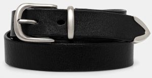 Kožený opasok Answear.LAB čierna farba