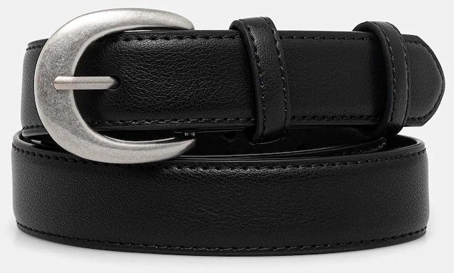 Kožený opasok Answear.LAB čierna farba