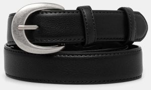 Kožený opasok Answear.LAB čierna farba