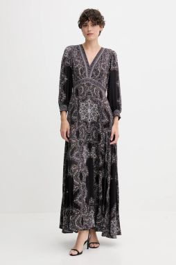 Šaty Hale BOB hnedá farba, maxi, áčkový strih, 56TV650A