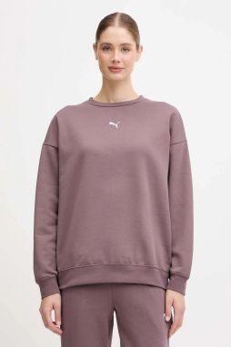 Mikina Puma hnedá farba, s nášivkou, 685400.D