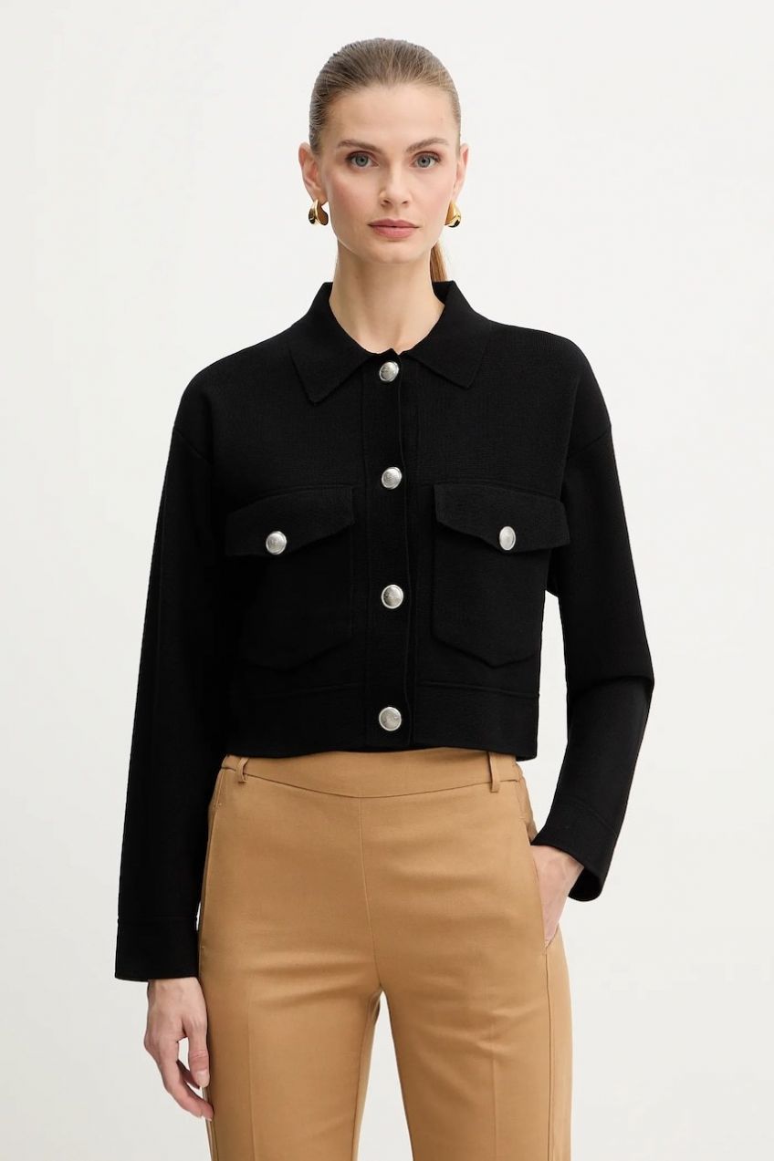 Kardigán BOSS Orange C_Furigo čierna farba, 50543970