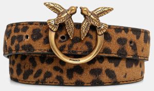 Semišový opasok Pinko hnedá farba, 100143 A32A