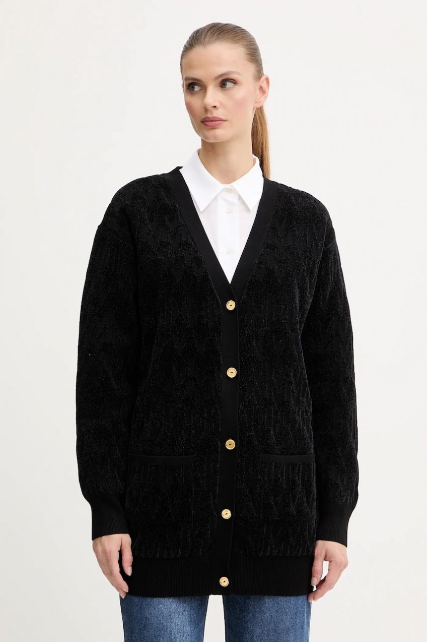 Kardigán Marciano by Guess ADELE čierna farba, teplý, 5BGR04 5661Z