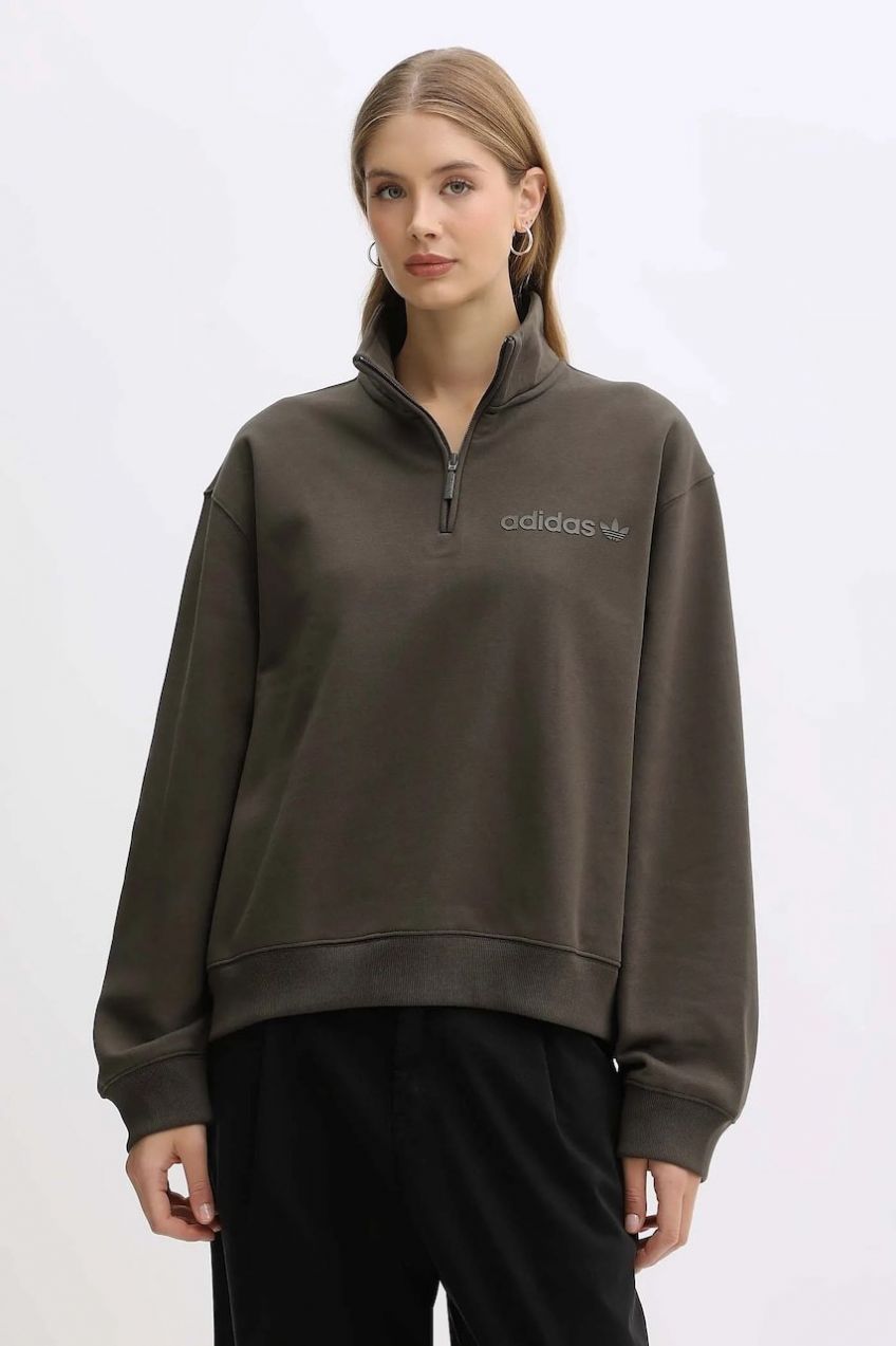 Mikina adidas Originals Essentials zelená farba, jednofarebná, JW1025