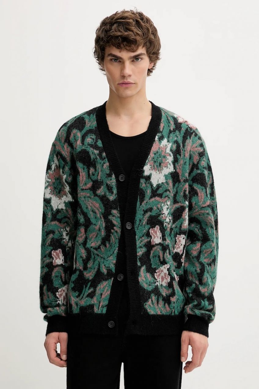 Kardigan s prídavkom alpaky Les Deux Alex čierna farba, 1000568