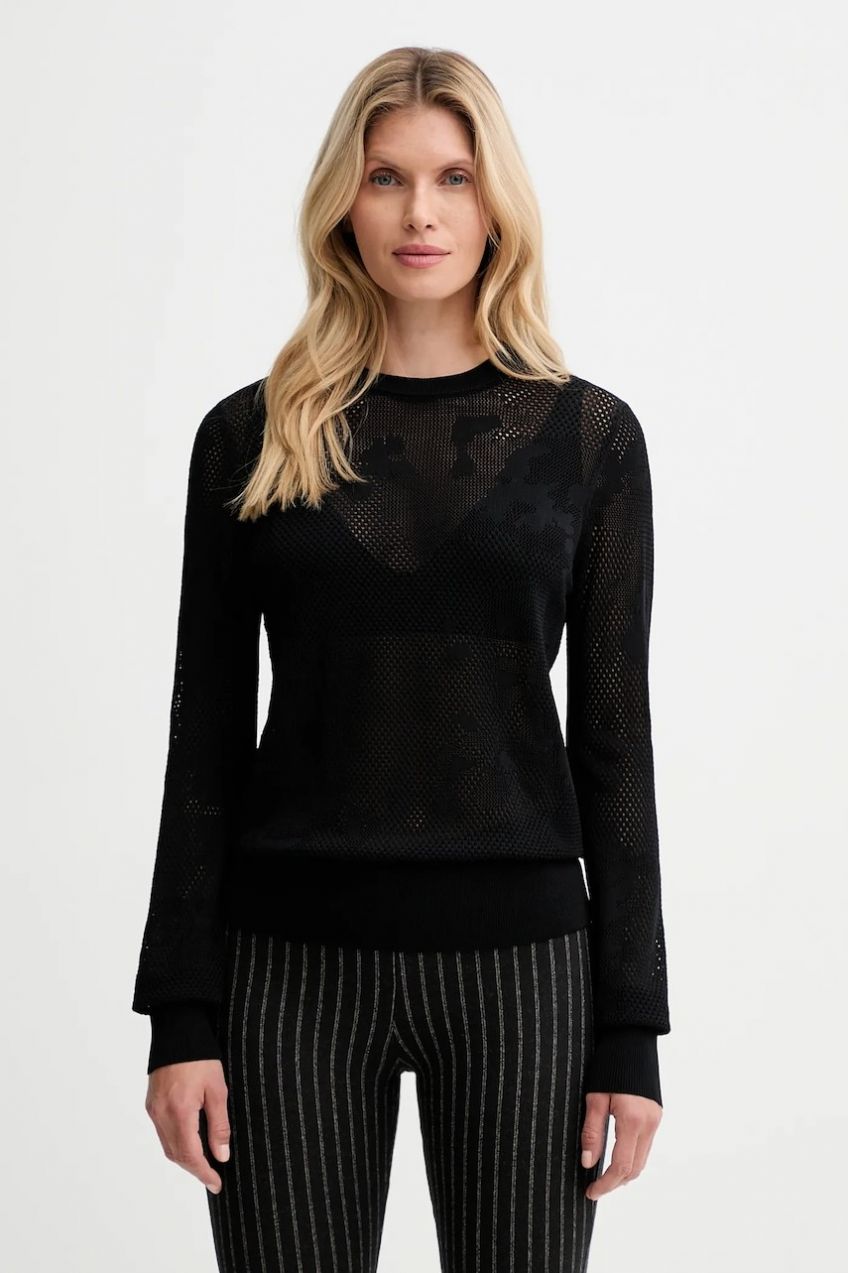 Sveter G-Star Pointelle čierna farba, ľahký, D27724-B754