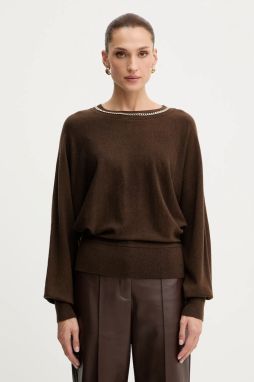 Sveter s prímesou vlny Marciano by Guess ABEL hnedá farba, 5BGR02 5782Z