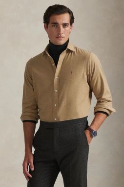 Košeľa Polo Ralph Lauren béžová farba, regular, 710P00661