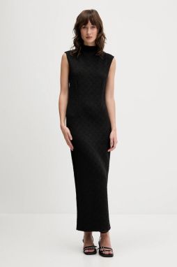 Šaty HUGO Naired čierna farba, maxi, priliehavé, 50550118