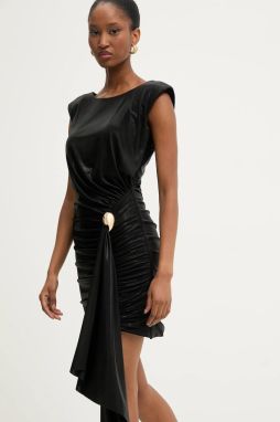 Šaty Answear.LAB čierna farba, mini, priliehavé