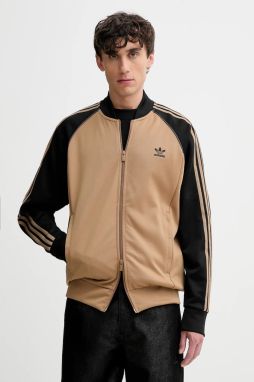 Mikina adidas Originals Sst Tt zelená farba, vzorovaná, JY1292