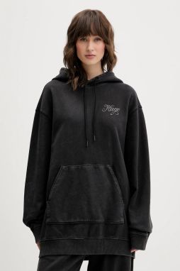 Bavlnená mikina Hugo Blue Dejandra_B_3 šedá farba, s kapucňou, s nášivkou, 50547955