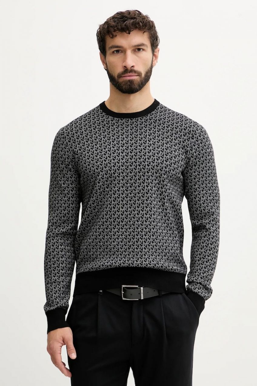 Sveter Michael Kors čierna farba, ľahký, CR3606K2LY