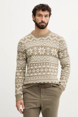 Sveter s prímesou vlny Lindbergh zelená farba, 30.805020