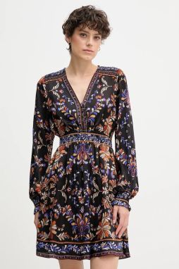 Šaty Hale BOB čierna farba, mini, áčkový strih, 57HC620A