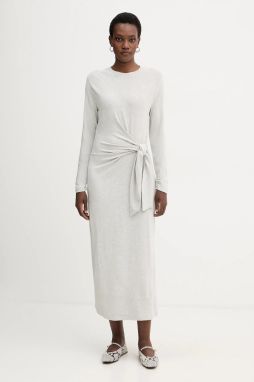 Šaty BOSS Orange C_Erlot šedá farba, maxi, rovný strih, 50547821