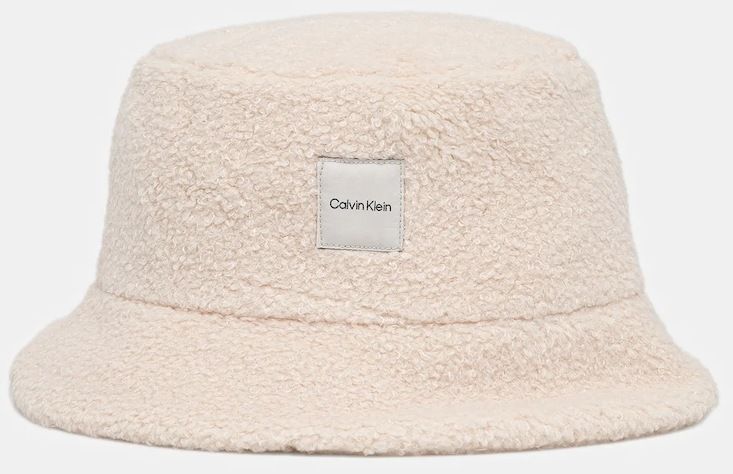 Klobúk Calvin Klein béžová farba, LV04F5055G