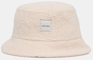 Klobúk Calvin Klein béžová farba, LV04F5055G