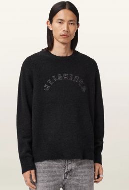 Sveter s prímesou alpaky AllSaints CURV čierna farba, ľahké, M020KD