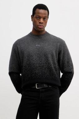 Vlnený sveter BOSS Orange Kalbrush šedá farba, 50548701