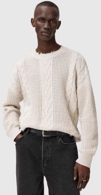 Sveter s prímesou vlny AllSaints béžová farba, M031KD