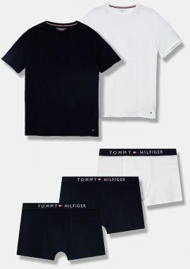 Pyžamový komplet Tommy Hilfiger tmavomodrá farba, jednofarebný, UM0UM03036