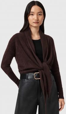 Kašmírový sveter AllSaints hnedá farba, ľahký, W091KD