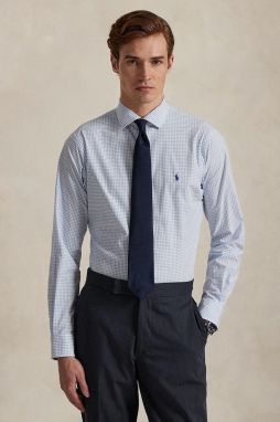 Košeľa Polo Ralph Lauren modrá farba, regular, s talianskym golierom, 710974534