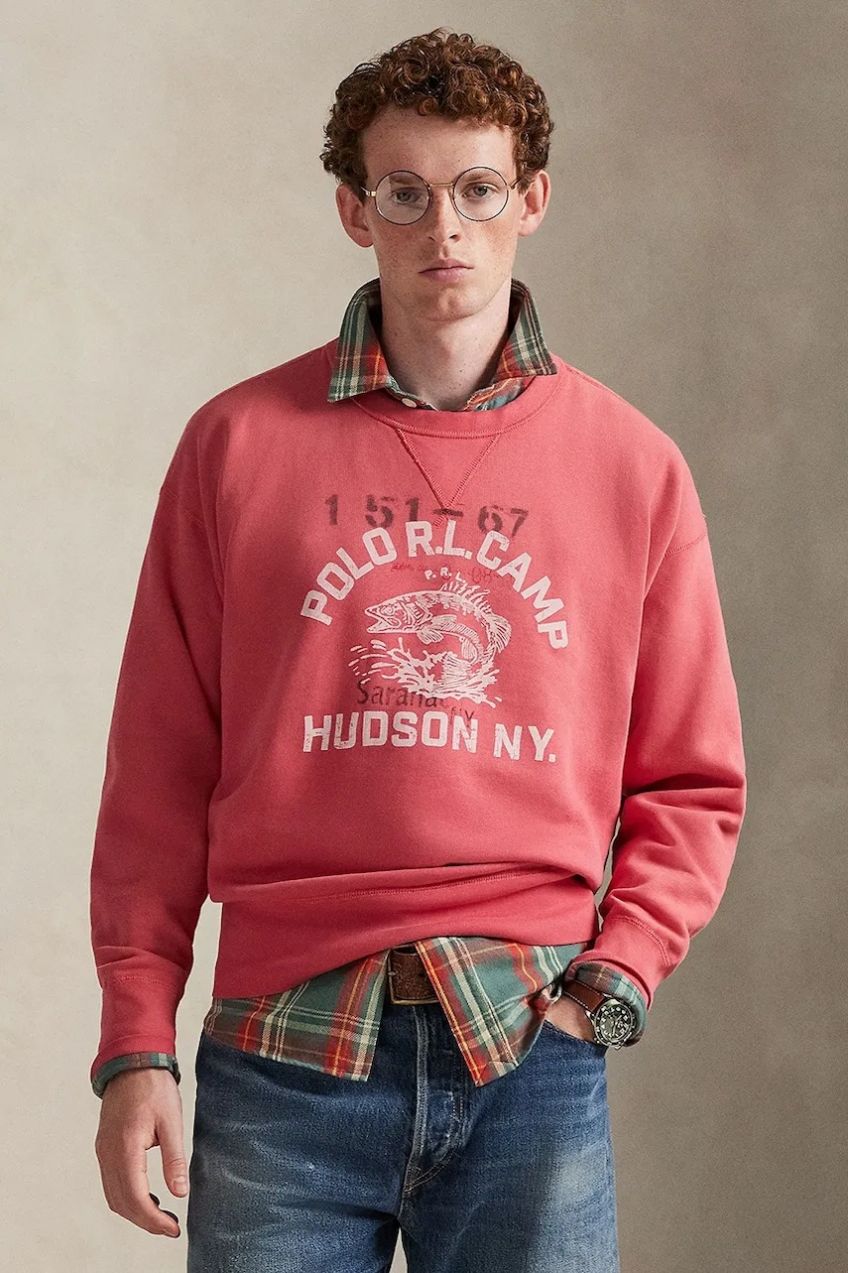 Mikina Polo Ralph Lauren ružová farba, vzorovaná, 710P05436