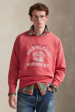 Mikina Polo Ralph Lauren ružová farba, vzorovaná, 710P05436