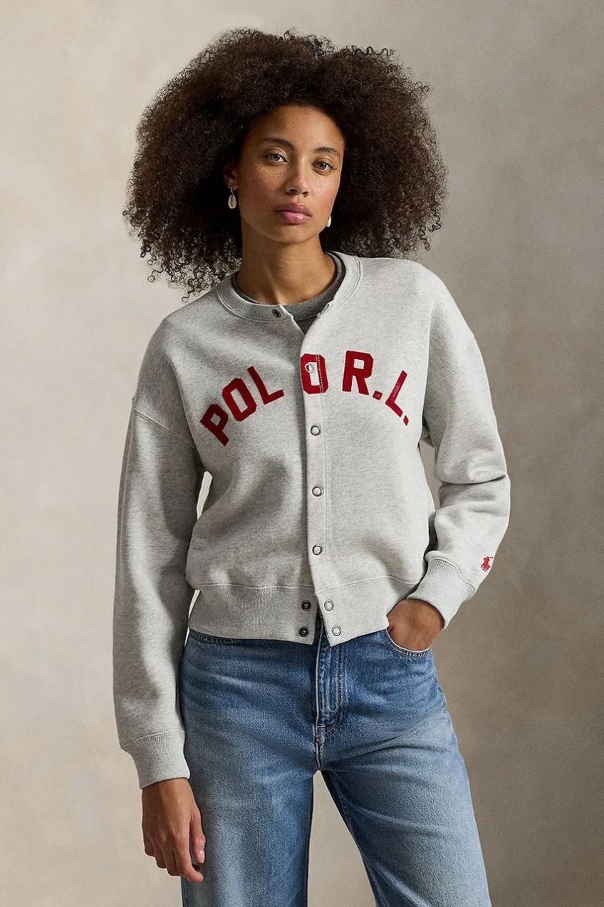 Mikina Polo Ralph Lauren šedá farba, s potlačou, 211A96268