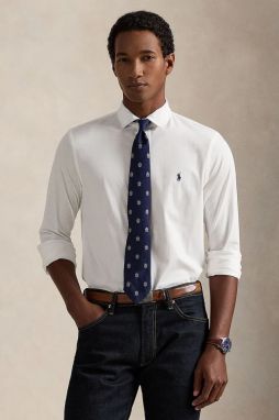 Bavlnená košeľa Polo Ralph Lauren biela farba, regular, s klasickým golierom, 710P03960