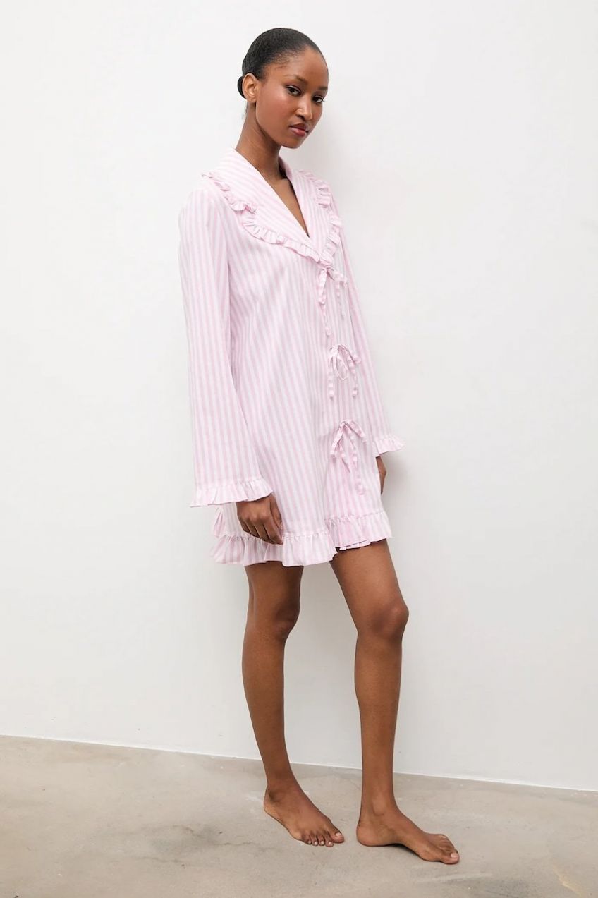 Nočná košeľa Answear.LAB ružová farba