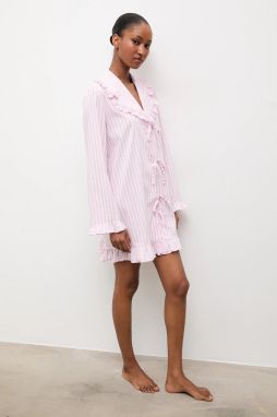 Nočná košeľa Answear.LAB ružová farba